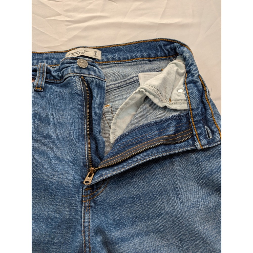 Abercrombie & Fitch Curve Love Ultra High Rise Ankle Straight Jeans 26 - Picture 2 of 11
